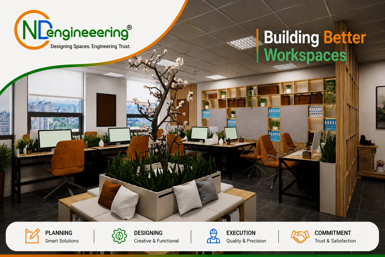 Office interior design blog and turnkey workspace planning guidance by CND Engineering Pvt Ltd in Kolkata