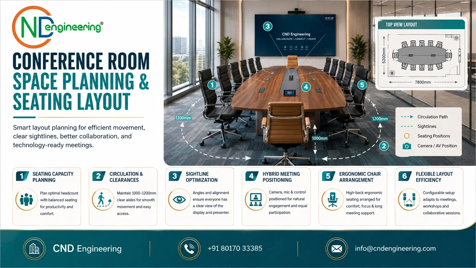 Full-width 16:9 image placeholder: conference room space planning and seating layout