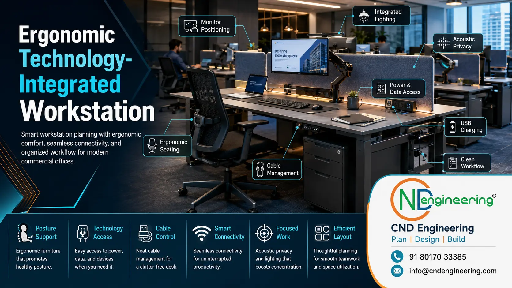 Full width placeholder for ergonomic technology integrated workstation image